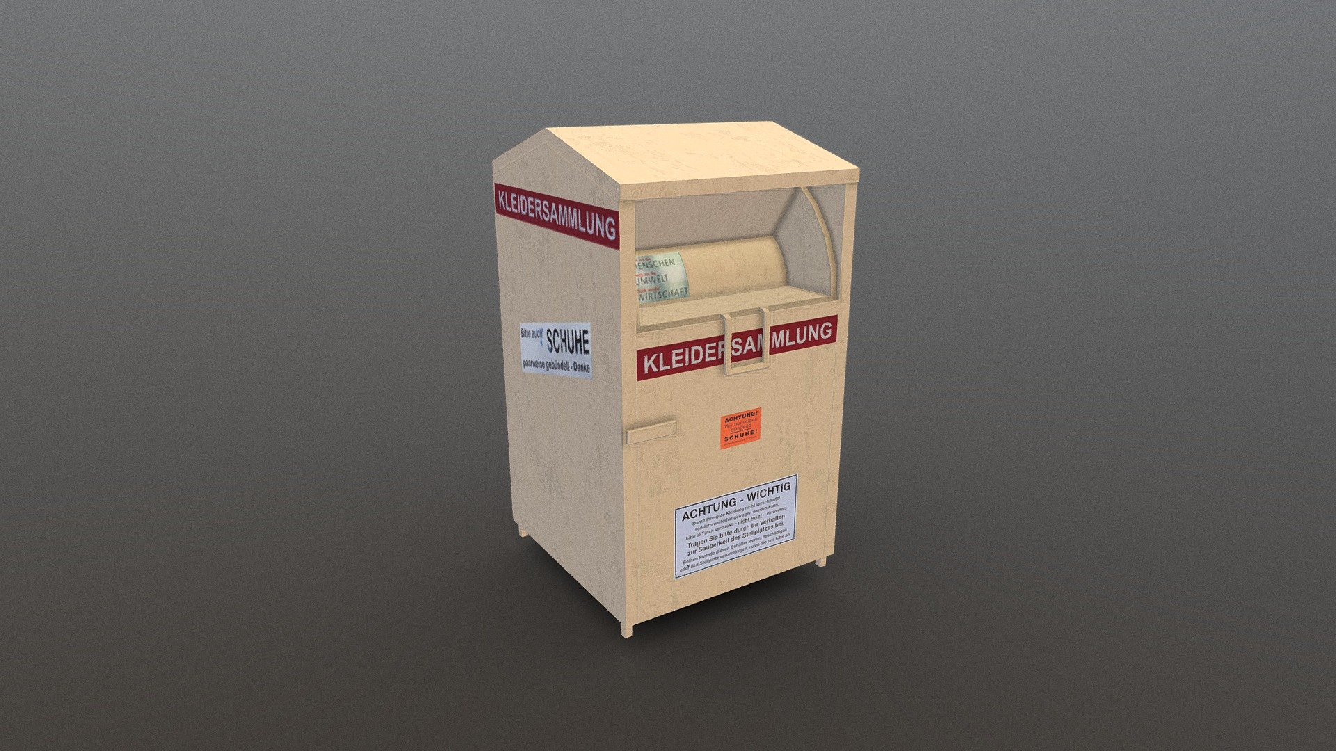 Altkleidercontainer - 3D model by Marco669966 [e87dfaa] - Sketchfab