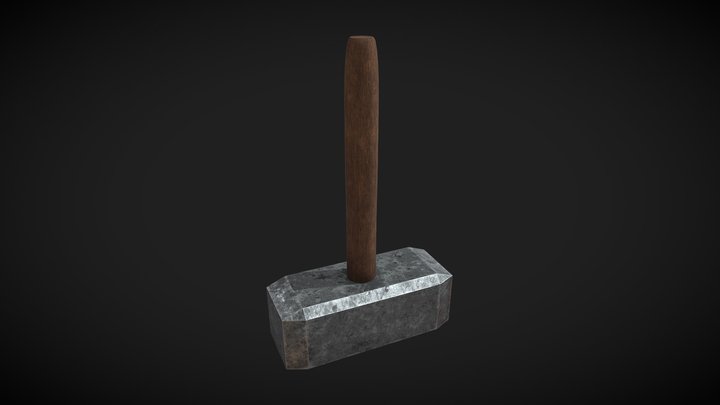 Heavy Sledgehammer - Game Ready (Low Poly, 4K)