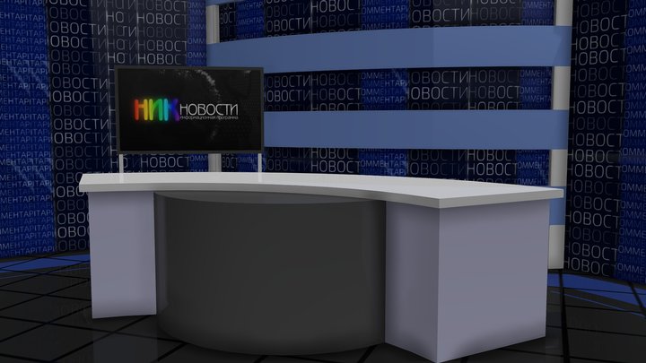 Студия программы "НИК Новости" (2008-2015) 3D Model