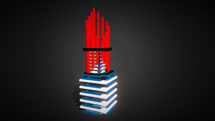 Futuristic Building 3D Model