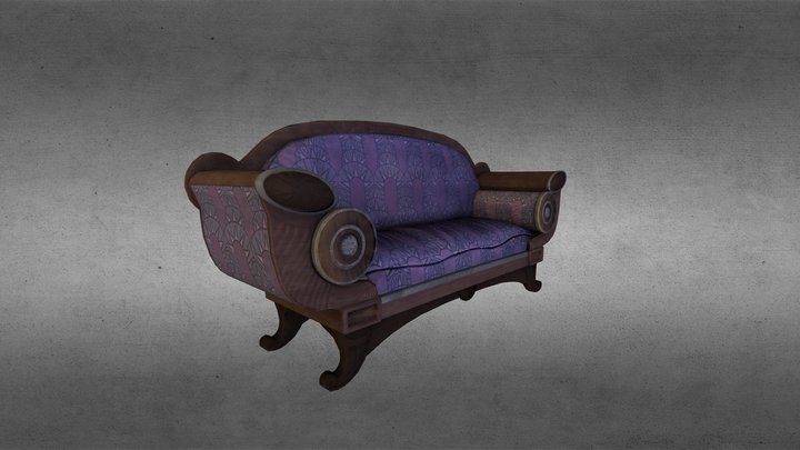 Biedermeier Couch 3D Model