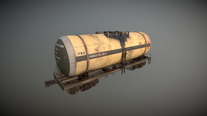 Railroad Tank 3D Model