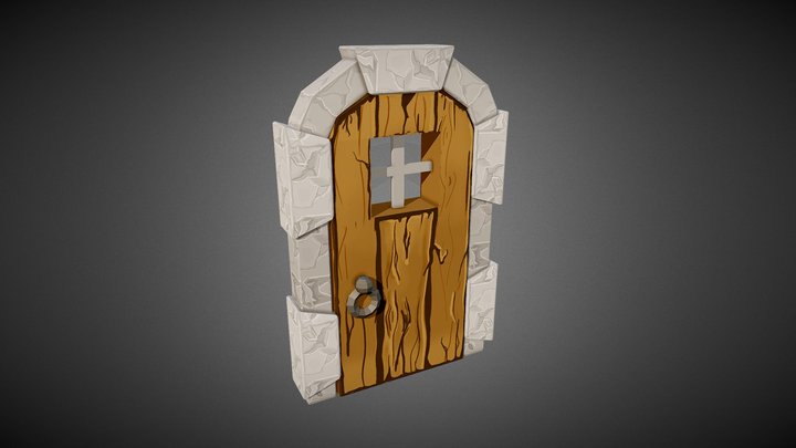 Medieval door 3D Model