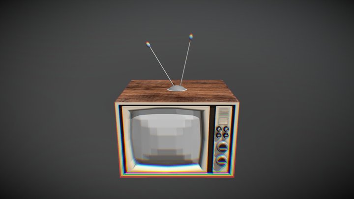 80s Retro Television 3D Model