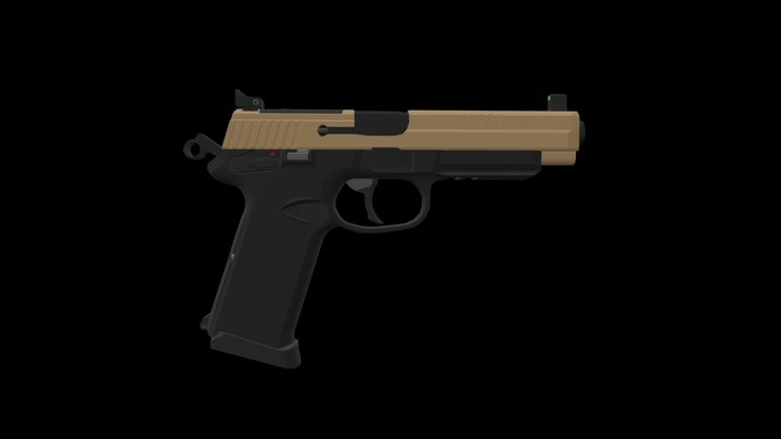 Low poly Firearm: FX9D Free 3D Model