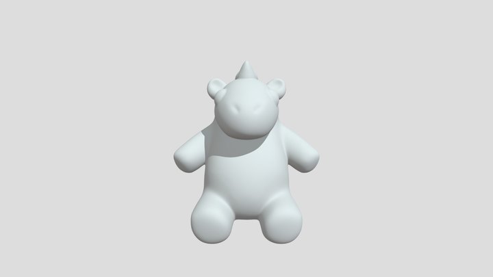 Unicorn Plushie Model 3D Model