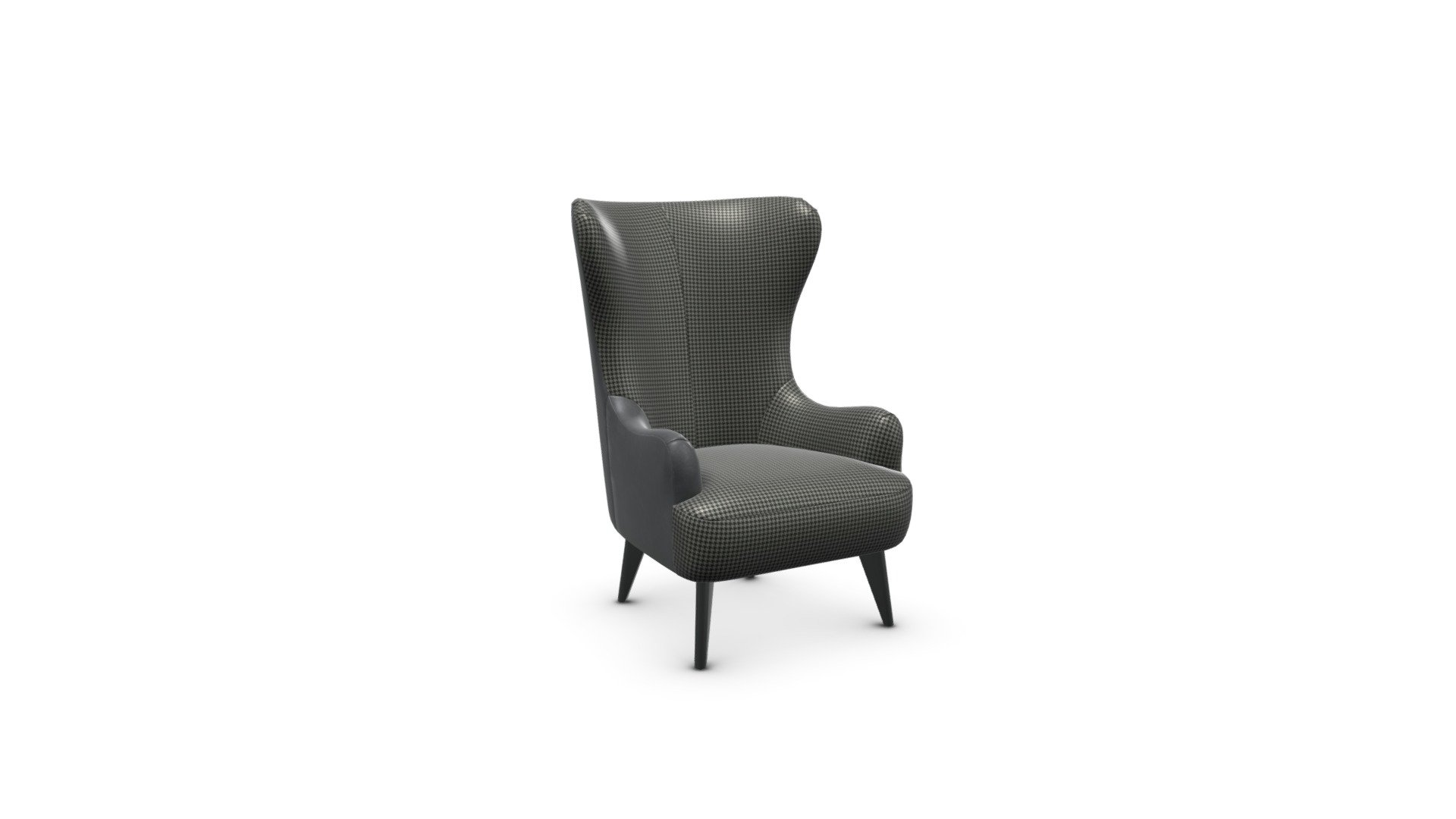 Bodil Accent Chair, Grey Leather Download Free 3D model by (madeit) [e88984d