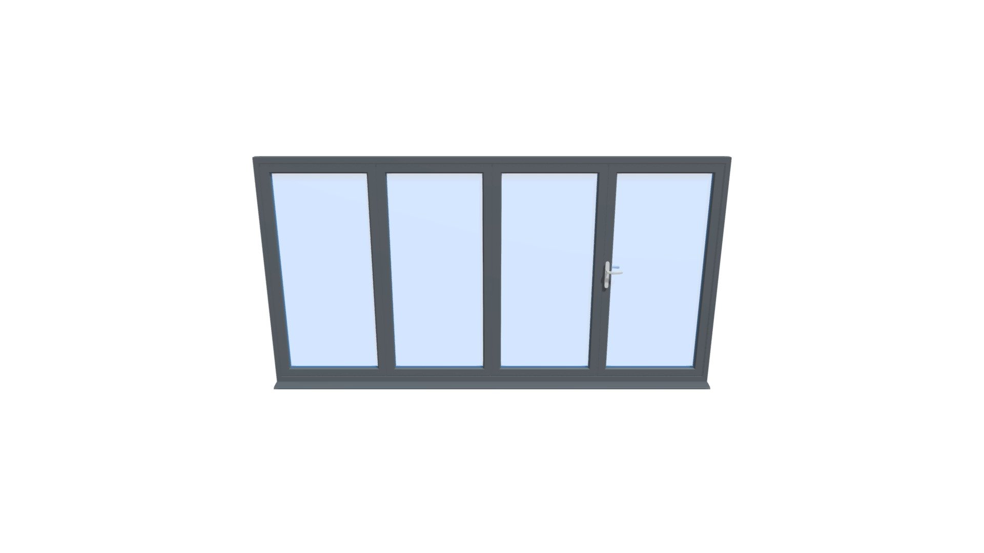 OB-72 Aluminium Bi-fold Door (3+1) — Sketchfab embed 3D viewer