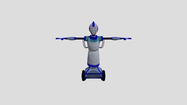 Fry Cook Bot 3D Model