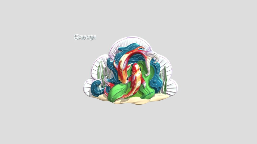 Front and Back View of a Colorful Sea Creature