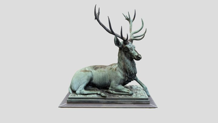 Ruhender Hirsch 3D Model