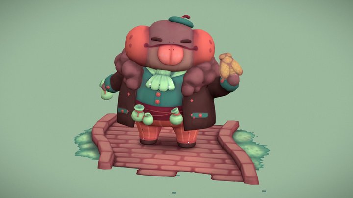 Toad Gourmand 3D Model