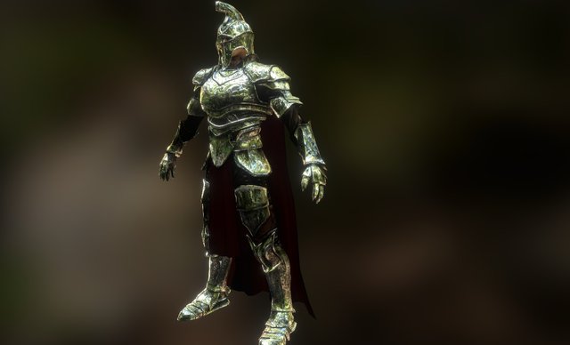 Warrior low with textures 3D Model