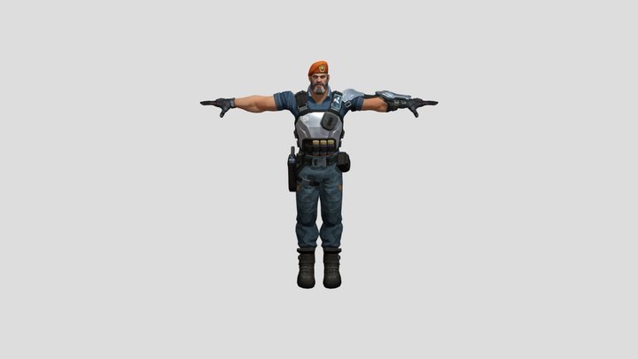 Brimstone (T-pose) – Kostenloses 3D-Modell STL