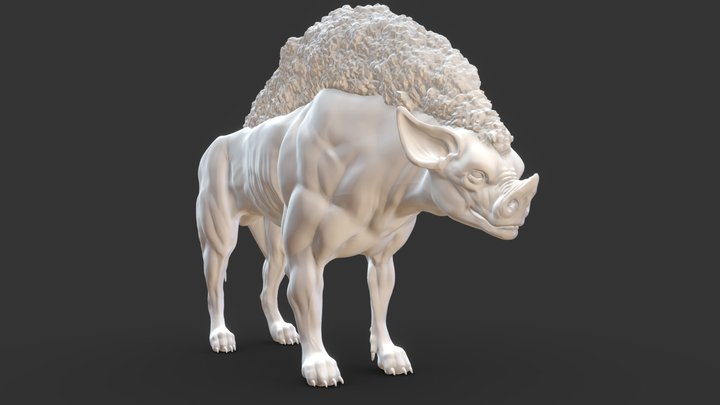 Cave Mutt Sculpture Week 3D Model
