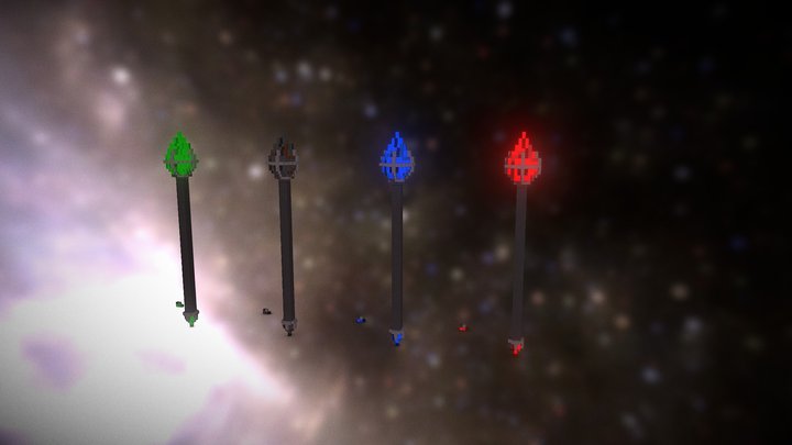 Starter Wand Asset Pack 3D Model