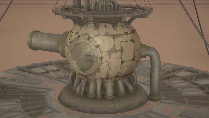 Solar Farm Tower 3D Model