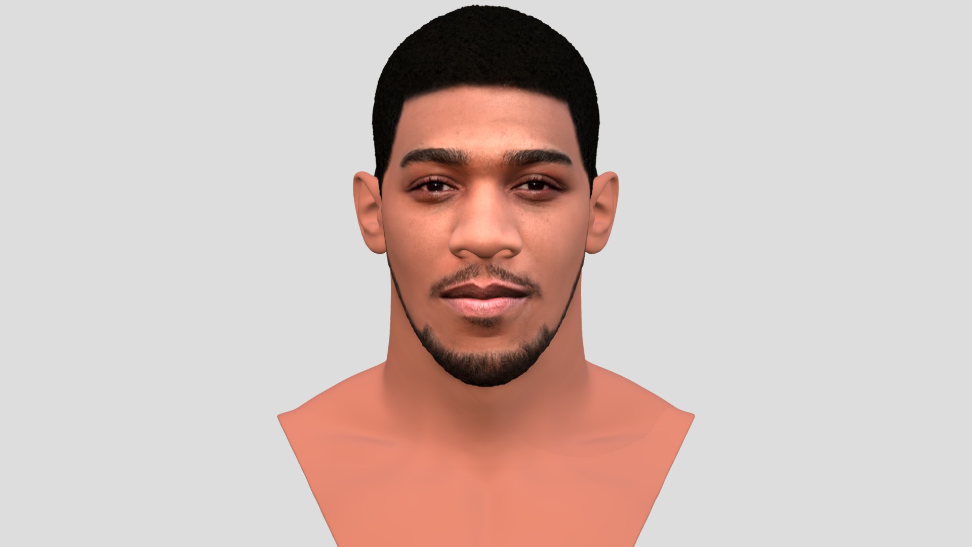 3D model Anthony Joshua bust for full color 3D printing - This is a 3D model of the Anthony Joshua bust for full color 3D printing. The 3D model is about a person with a beard.