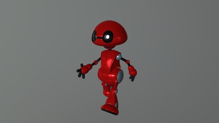 RedRobot-WalkCycle 3D Model