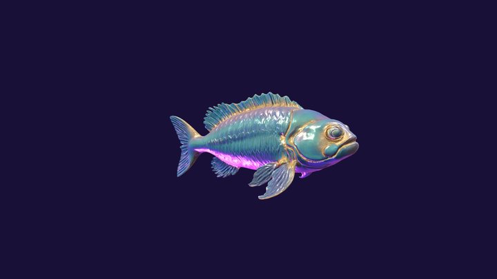 iridescent+fish+3d+model (1) 3D Model