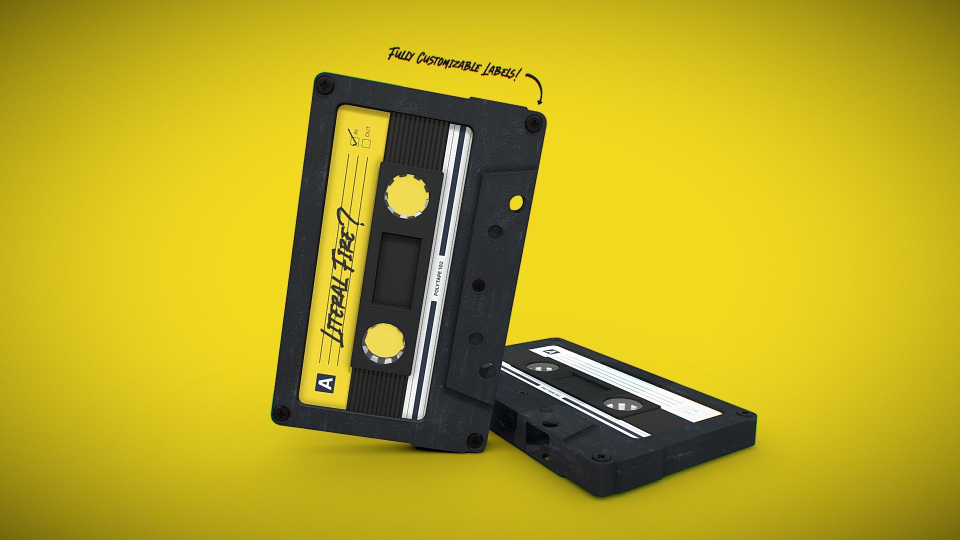 Customizable Cassette Tape - 3D model by Om.Rane [e894093] - Sketchfab