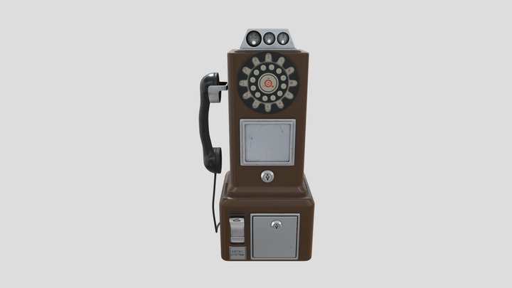 Old Pay Phone 3D Model