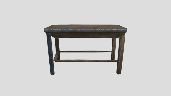 Wooden Table 3D Model