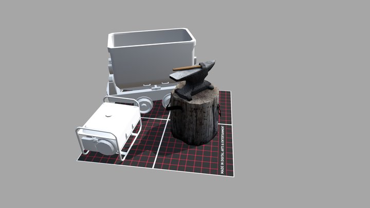 Forest Loner - Model 2 more detailed props 3D Model