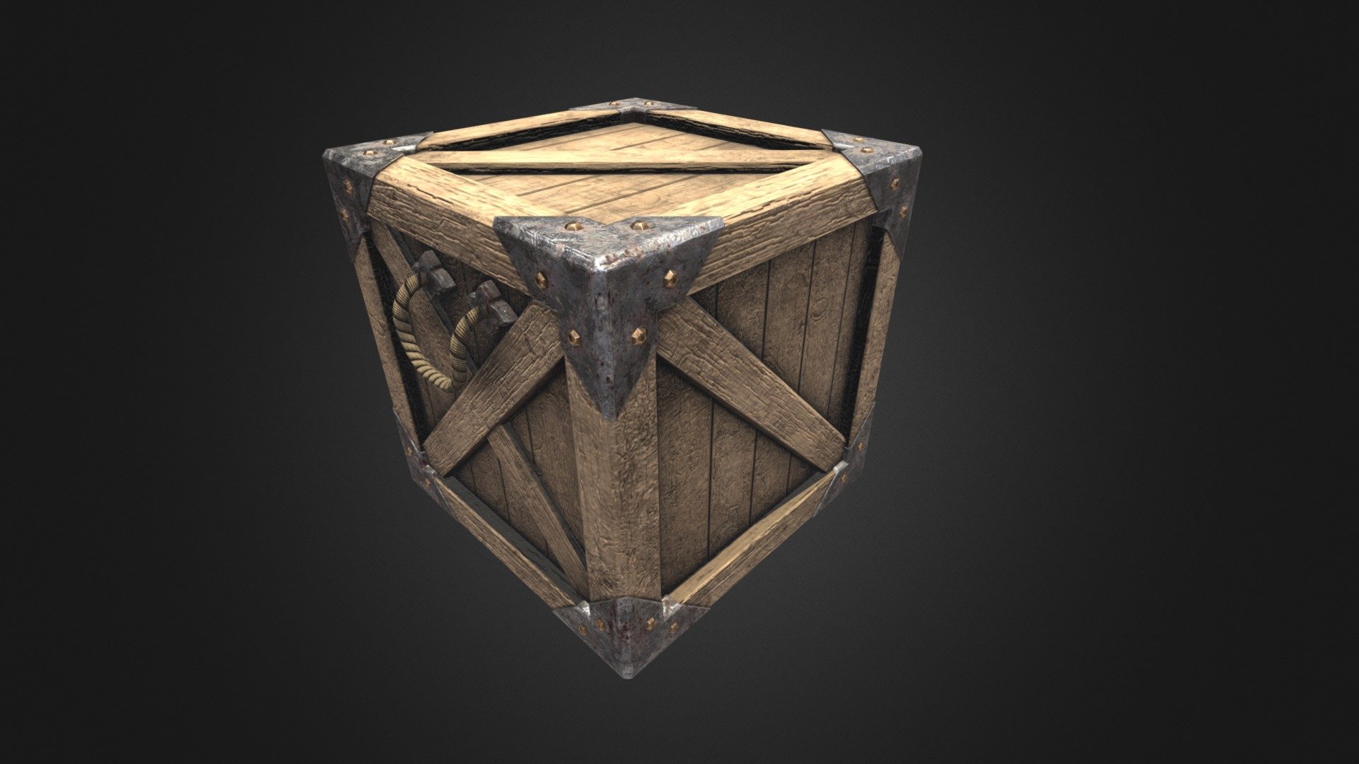 Wooden Box (game ready asset) Download Free 3D model by Pixel Life
