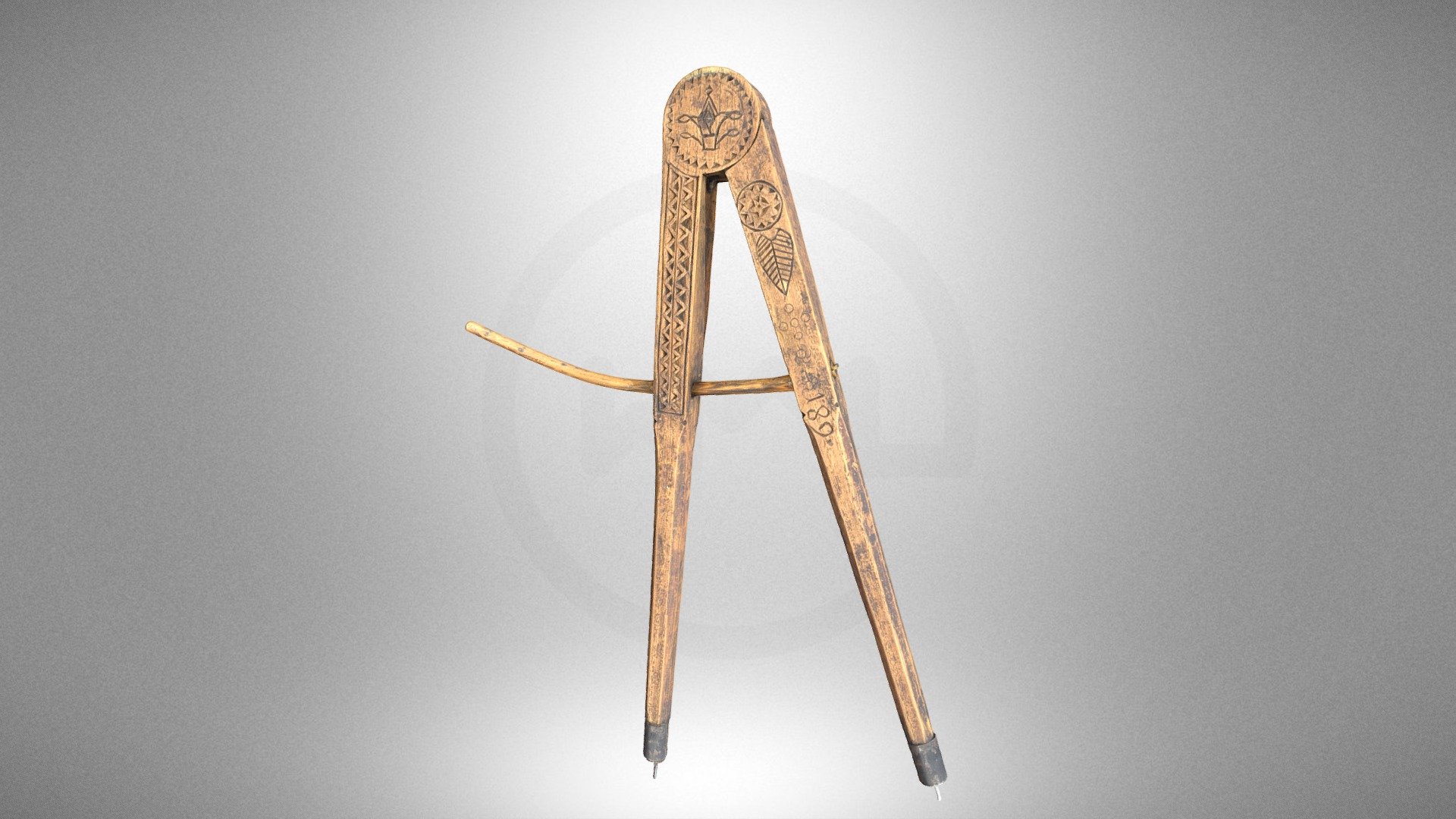 Woodworking Compass Download Free 3D model by Virtual Museums of