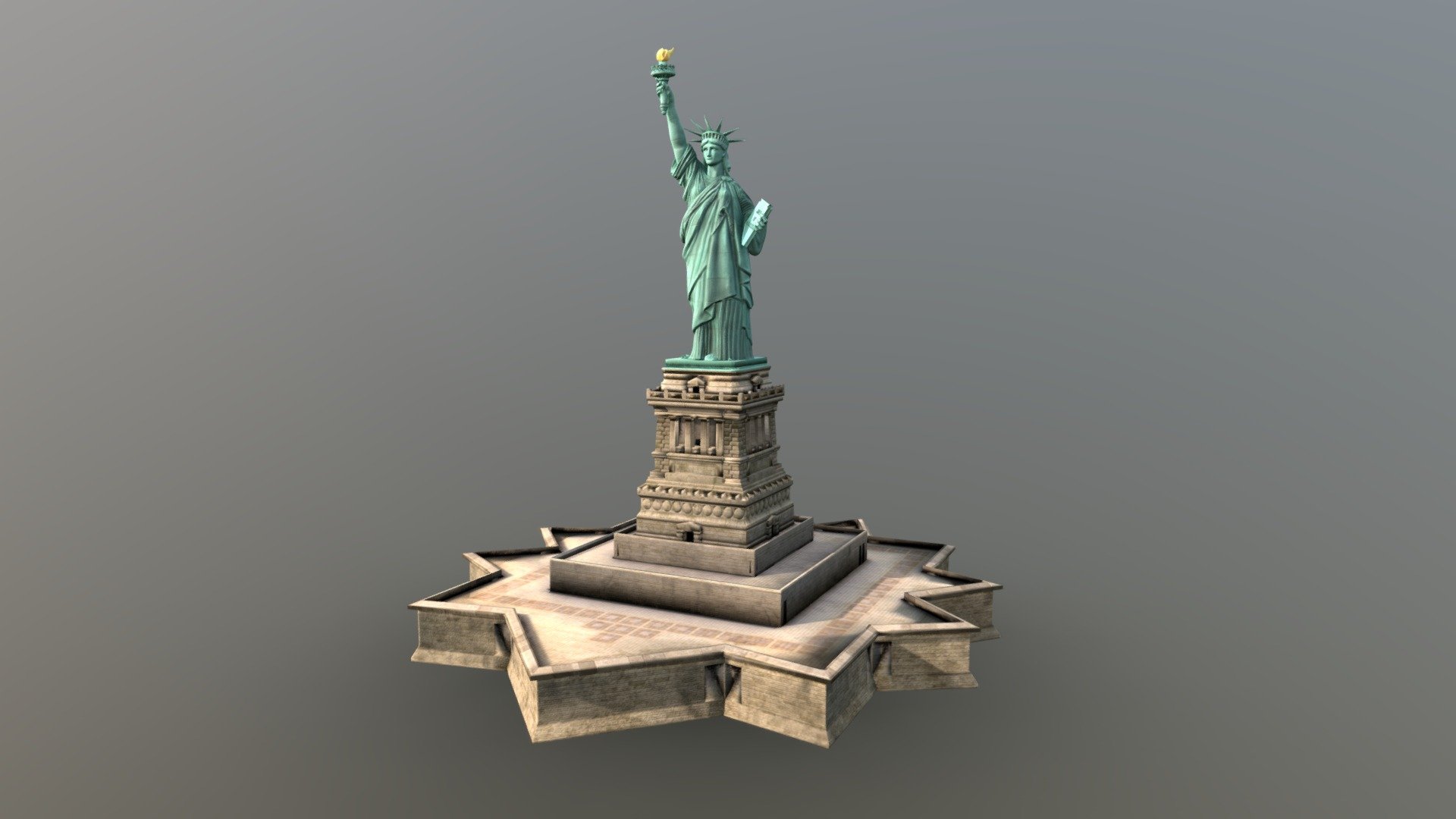 Statue Of Liberty Low Poly
