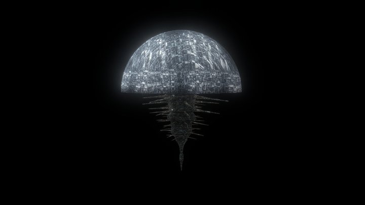 Dome Alien Ship (Second Version) 3D Model