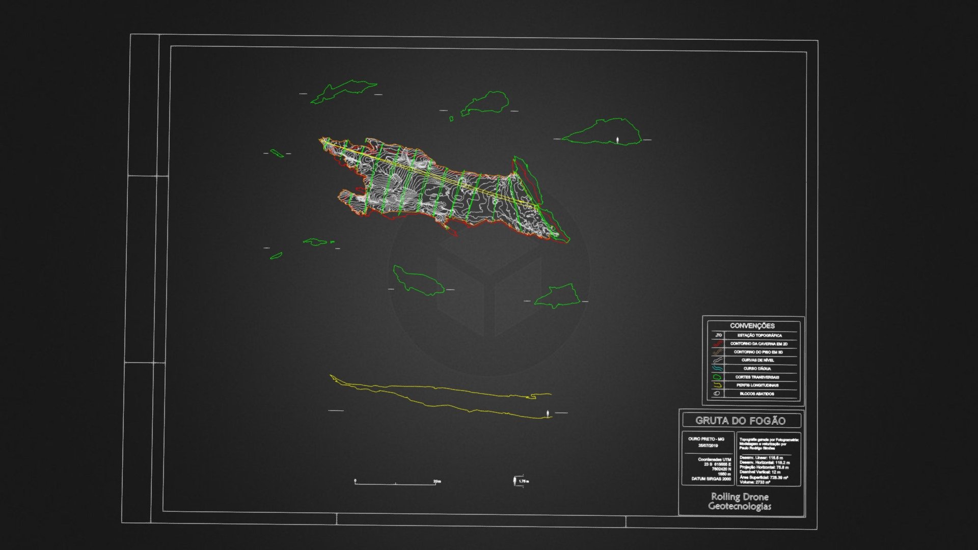 Mapa Espeleológico da Gruta do Fogão — Sketchfab embed 3D viewer
