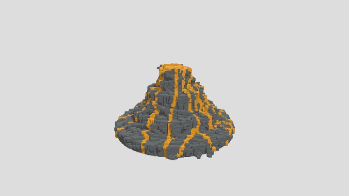 Erupted Volcano 3D Model