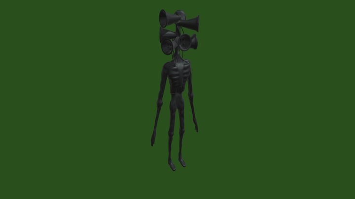 Dark Siren Head Horror Skunx 3D Model