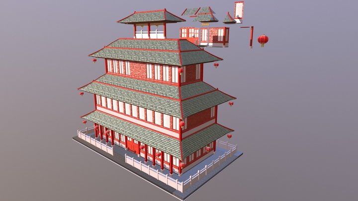 Old Eastern Building-Alternate soundtrack 3D Model