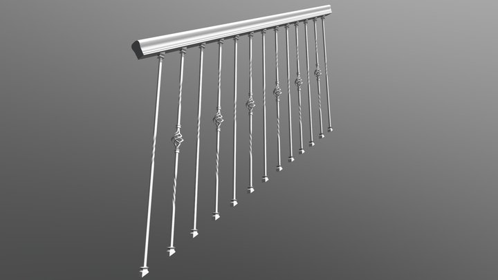 Iron Railing 3D Model