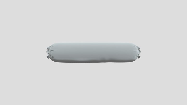 White Bolster Pillow 3D Model
