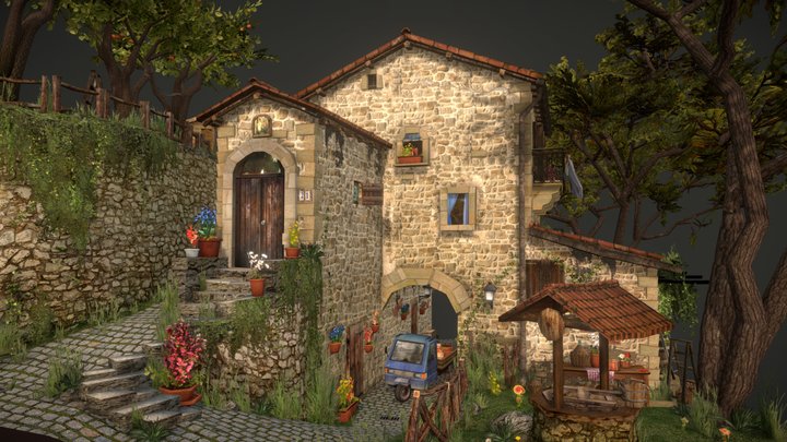 DAE Diorama - Grandma's House 3D Model