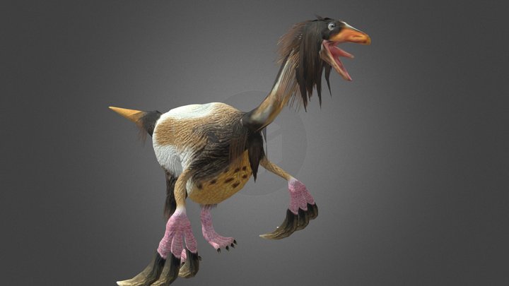 Dinosaur Hunting Therizinosaurus – Free 3D Model STL
