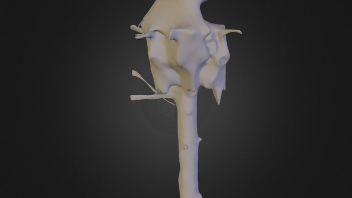 Puuslikupost 3D Model