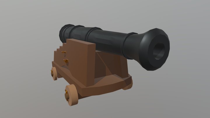 6 Pd Cannon 3D Model
