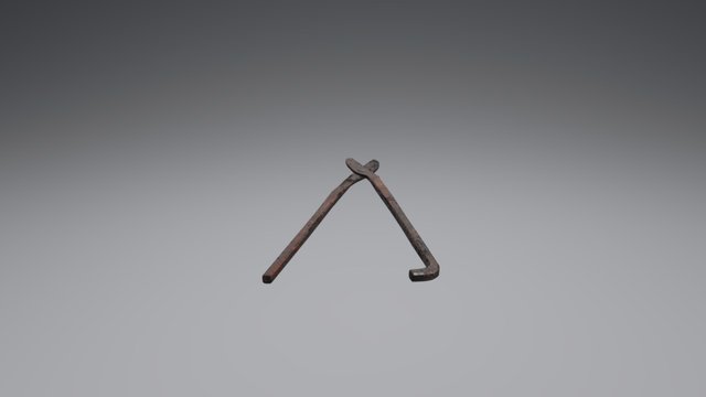 Rusty metal scissors 3D Model