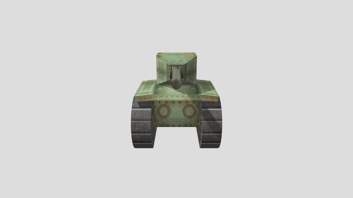 Low Poly Tank 3D Model