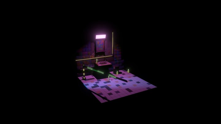 Futuristic Bathroom - Free Downloadable Model 3D Model