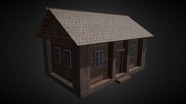 Treehouse "2-walls" 3D Model
