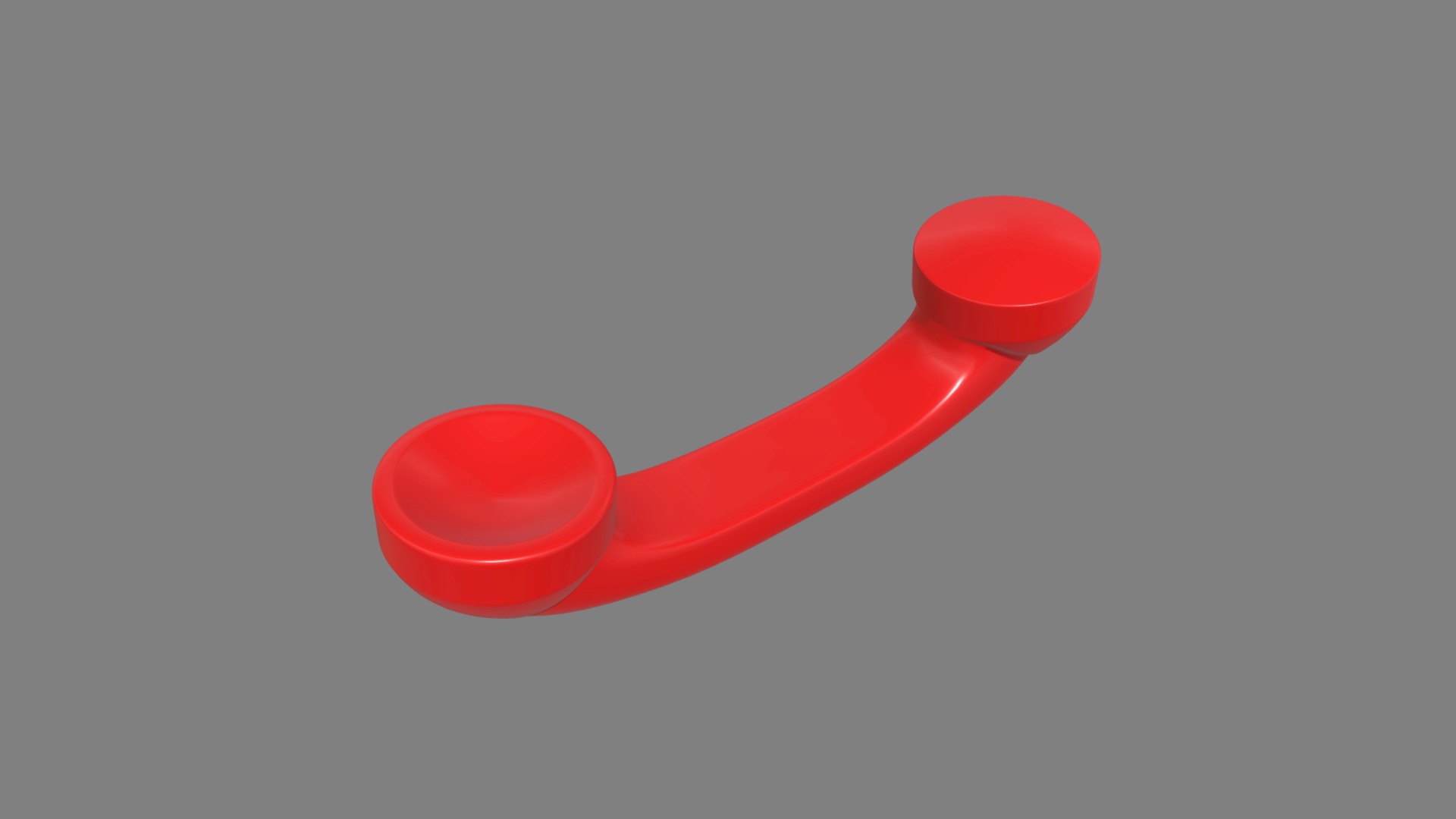 3D model Phone Handle - This is a 3D model of the Phone Handle. The 3D model is about a red and white circle.