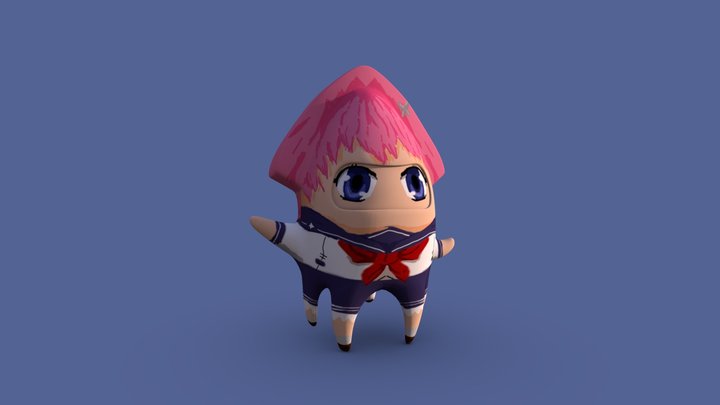 Asuka kurashina in Blooper Design 3D Model