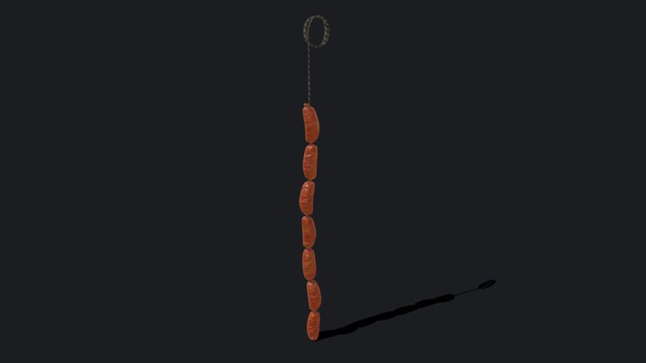 Hanging English Sausage Link 3D Model
