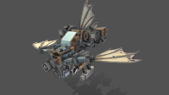Steam Punk Copter 3D Model
